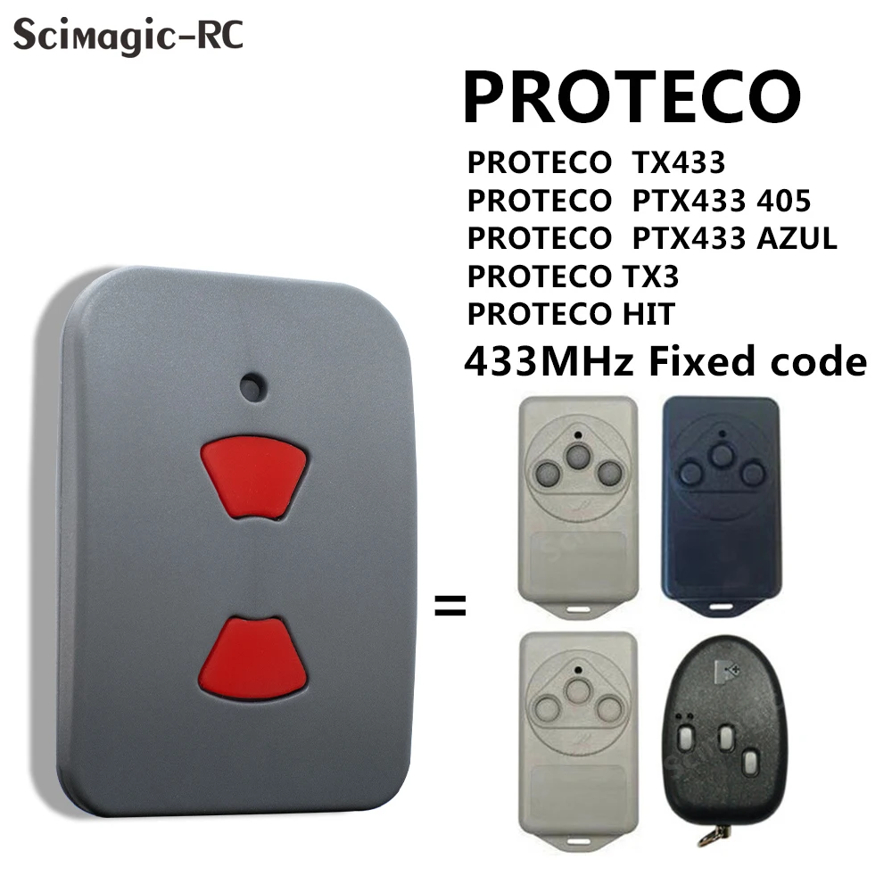 

Garage Door Remote Control Clone For PROTECO TX433 PTX433 405/AZUL TX3 HIT 433.92mhz Fixed Code Handheld Transmitter