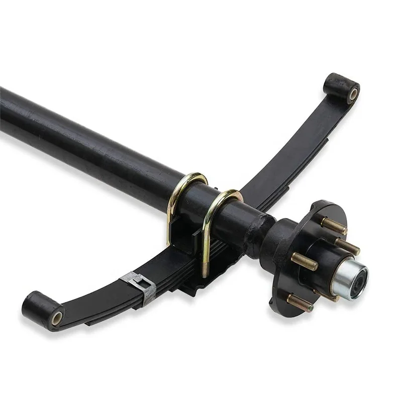 61 Inch Long Lightweight Trailer Axle With 5 on 4-1/2 Bolt Pattern Idler Hubs
