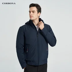 CORBONA-Chaqueta ligera para hombre, abrigo azul a la moda para exteriores, ropa de trabajo diaria, montaña, pesca, Camping, regalo exclusivo, Otoño e Invierno