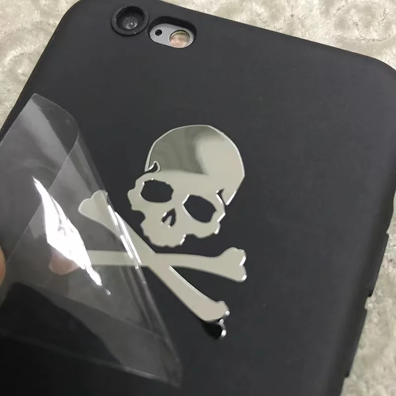 Mastermind-Skull Gold Plated Sticker, Mobile Phone Logo, Power Bank Sticker, Computer Sticker