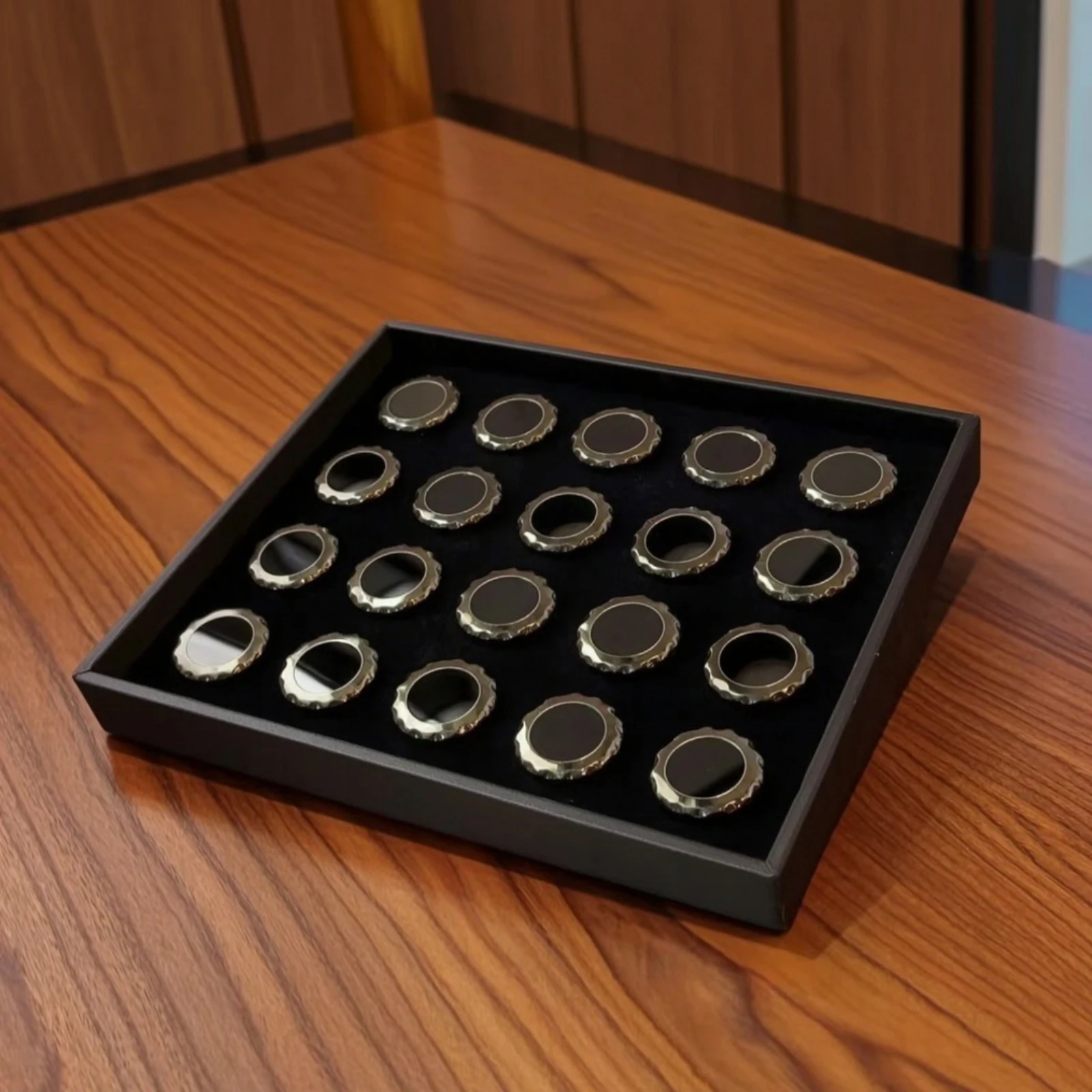 Gemstone Display Tray Rectangular Jewelry Display Tray Open-Top Decorative for Jewelers, Showroom, Countertop