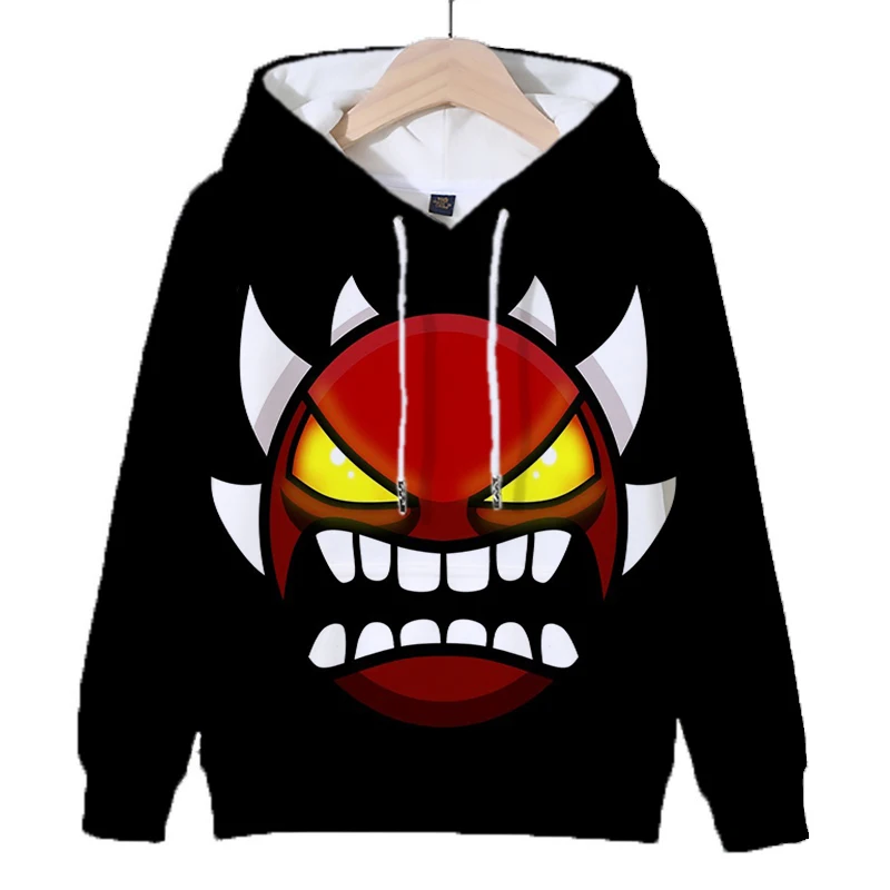 Game Geometry Dash 3d Print Hoodies Children Cartoon Sweatshirts Harajuku Kids Tops Boys Girls Long Sleeve Pullovers Sudadera