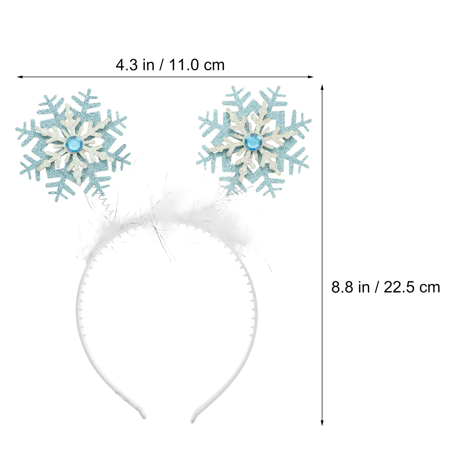 

6Pcs Snowflake Hair Hoops Glitter Powder Xmas Snowflake Headdress Christmas Headwear Kids Party Hairband Xmas Headdress