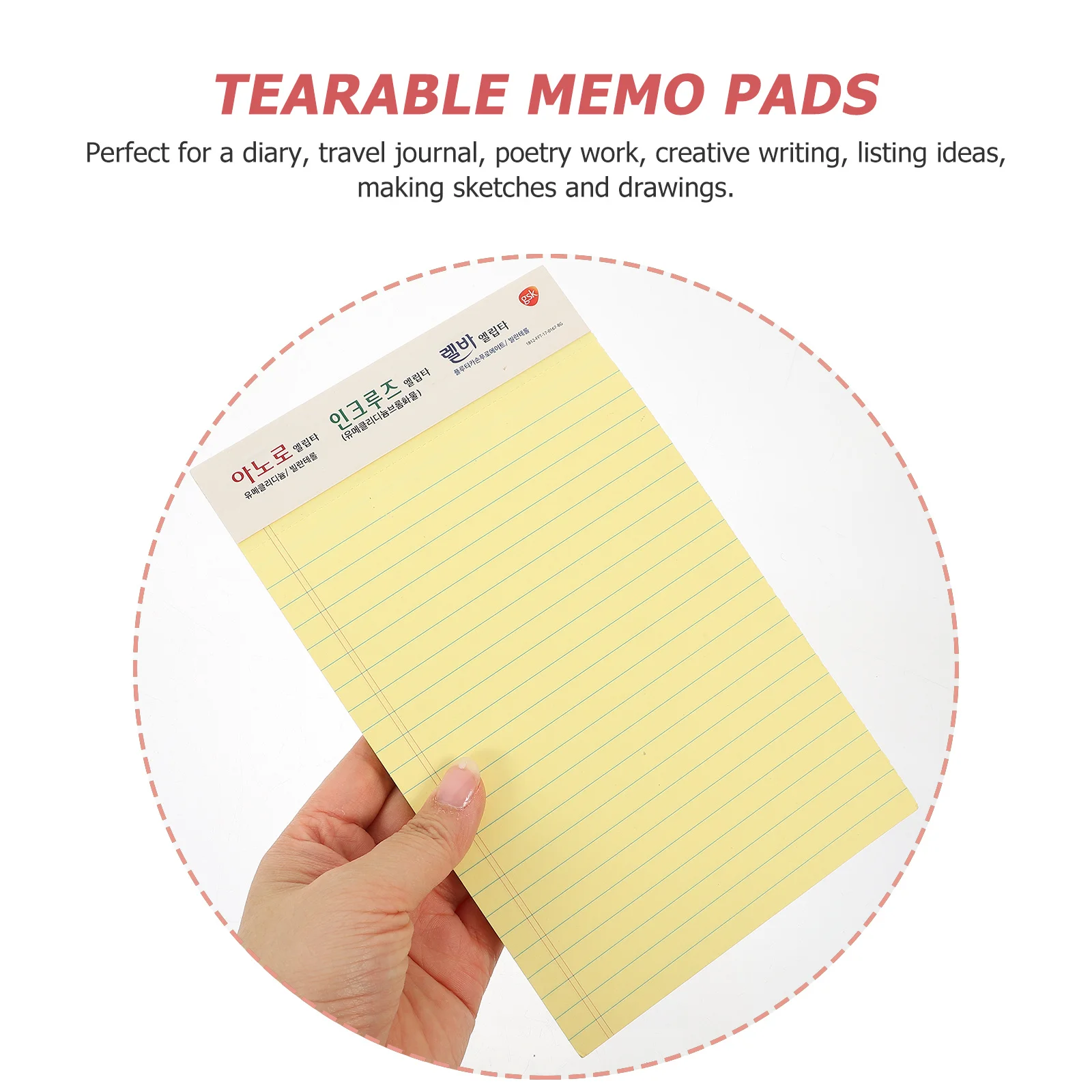 2 قطعة A5 المحمولة المسيل للدموع مذكرة الوسادة جدول الأعمال دفتر للطلاب مكتب اليومية مجلة الكتابة الإبداعية رسم #2