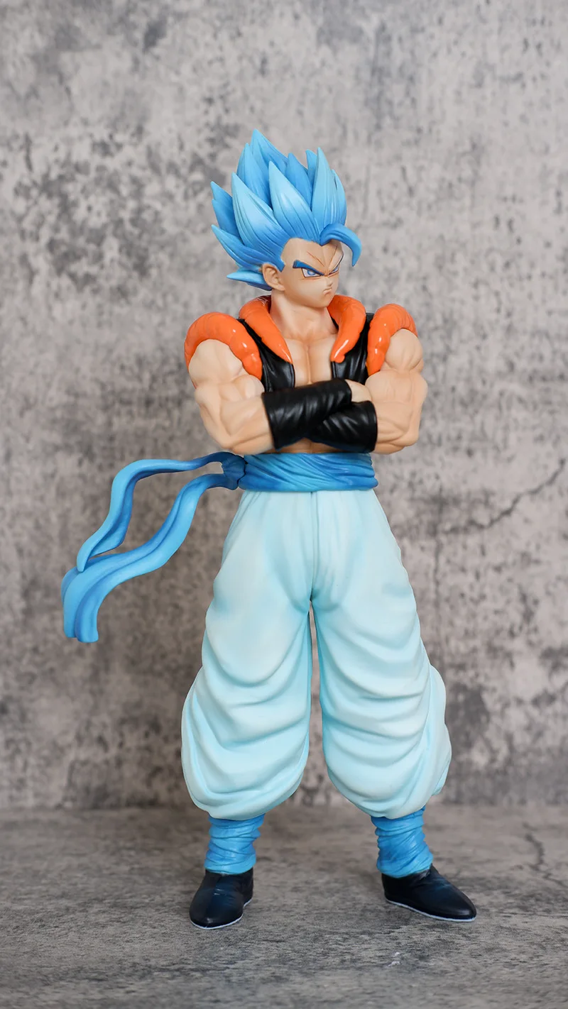 30CM 드래곤 볼 베지터 Gogeta 가슴을 포옹 애니메이션 수제 액션 피규어 데스크탑 케이스 장식 장식품 선물
