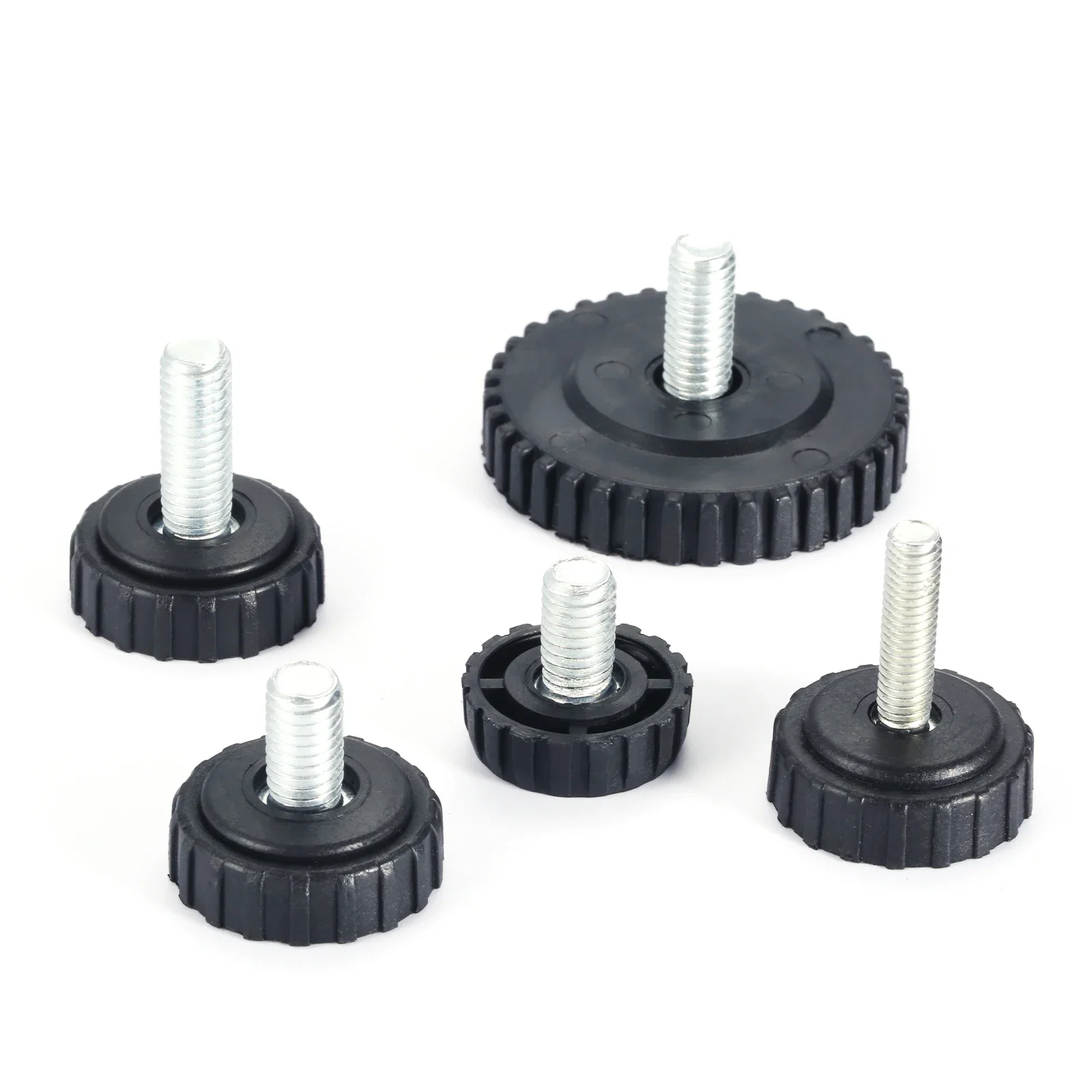 5/10Pcs Thread M6 M8 Adjustable Screw-on Furniture Glide Leveling Foot for Sofabed Table Desk Chair Legs Height Leveler Adjuster