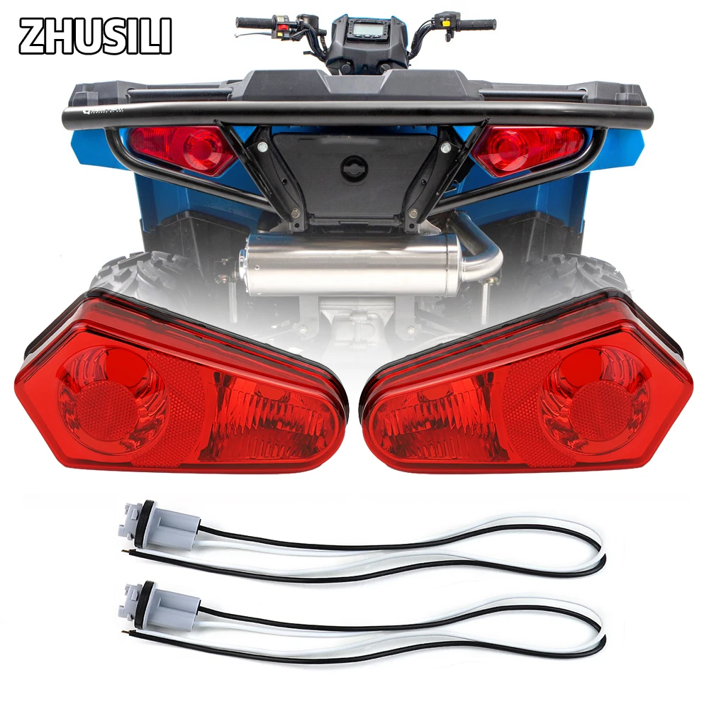 2X Tail Light Housing Rear ATV UTV Taillights Stop Lamp Shell For Polaris Sportsman RZR ACE 2005-2022 Replace 2411153 & 2411154