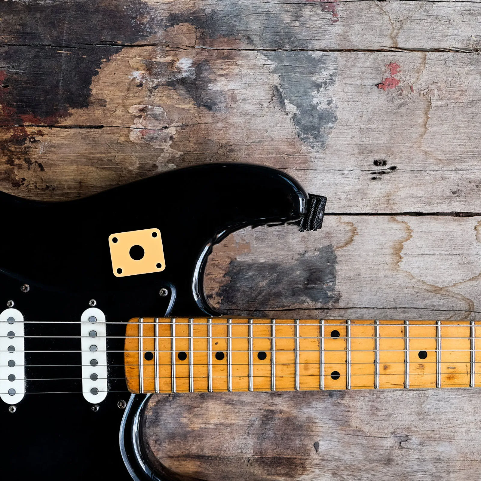 

Rectangular Plastic Jack Plate for Electric Guitar Input Output Socket Cover Bass Guitar Connector Protection Panel