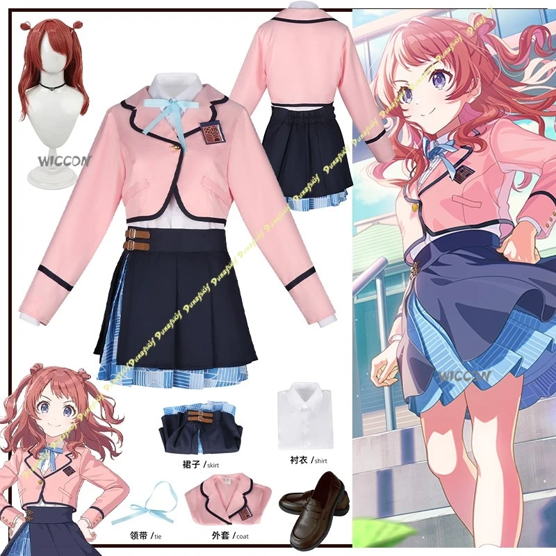 

Gakuen IDOLM @ STER Hanami Saki аниме костюмы для косплея парик для девочек костюм вечерние сценические женские тканевые платья юбка Рождество Хэллоуин