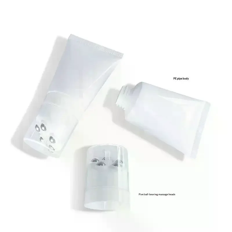 50/80g Five Stainless Steel Ball Massage Bottle Neck Cream Body Lotion Packaging Massage Cream Repeatable Plastic Container