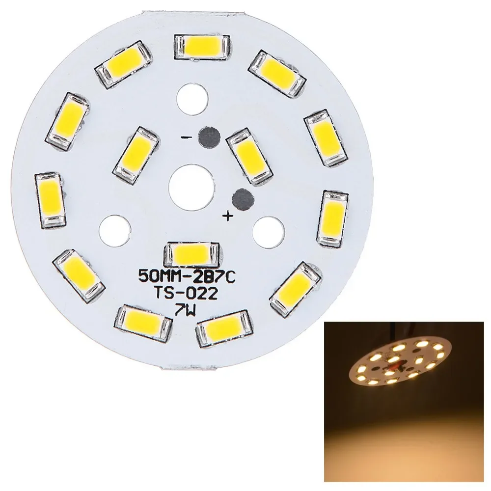 

5pcs 7W Round 5730 SMD 14 LEDs Super Bright LED Chip Light Lamp Bulb DC21-24V Drop Shipping