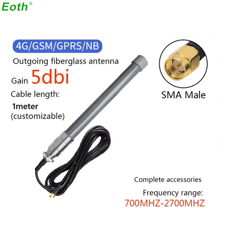 

Eoth 700-2700MHz Base Station Fiberglass OMNI antenna sma male iot 4G antenne outdoor AP gateway reinforced omnidirectional