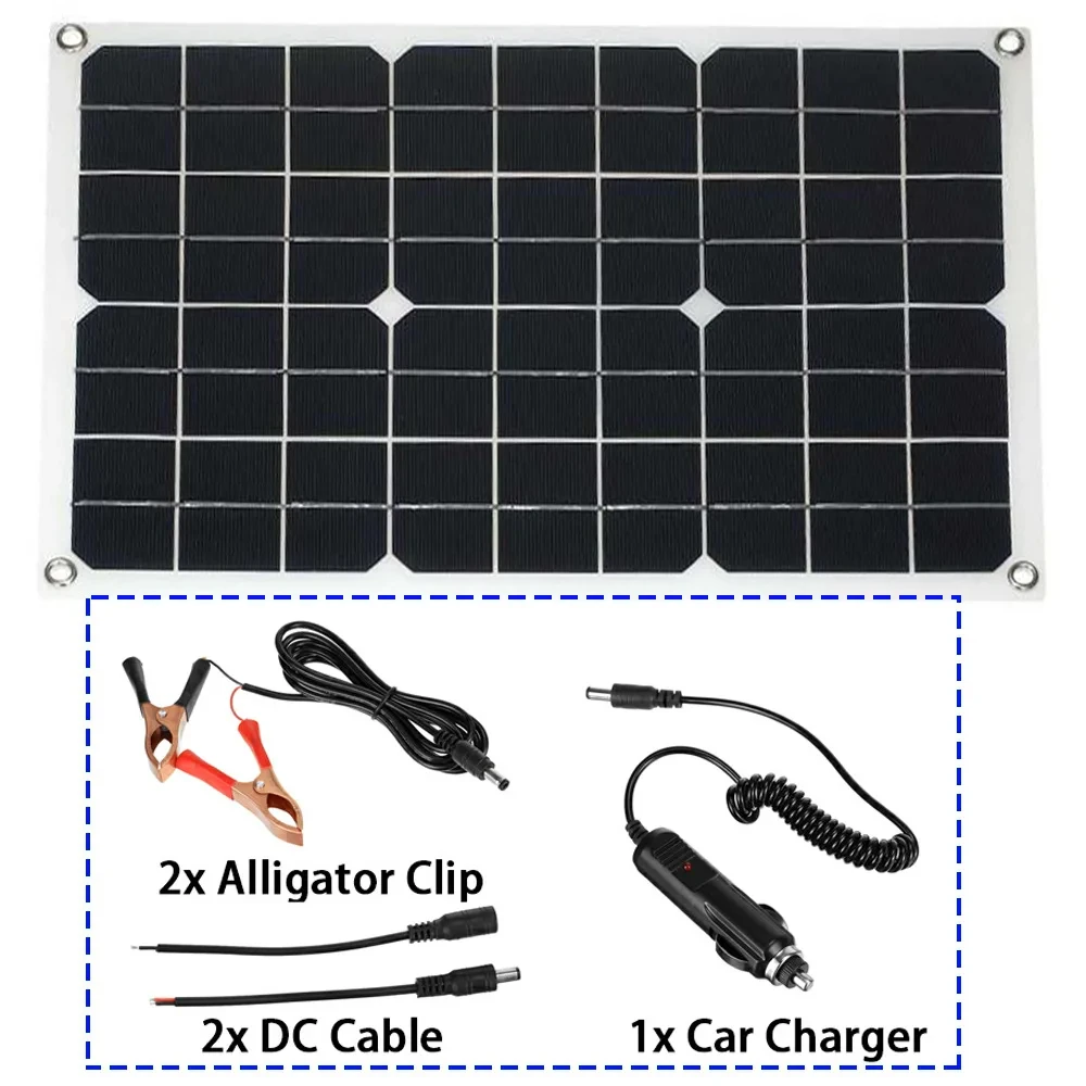 300W 18V car battery solar panel System kit solar charger portable flexible solar panel controller 2USB output Smart Camping