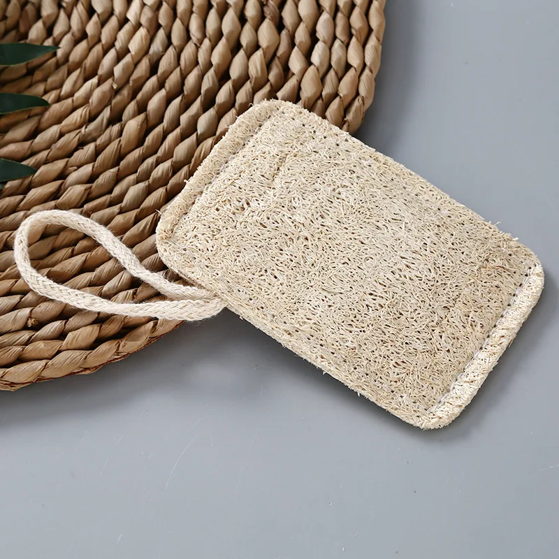 Natural Loofah Dish Towel Scouring Cloth Exfoliating Facial Body Scrubbers Pad Biodegradable Sponge Kitchen Cleaning Pad 1pcs