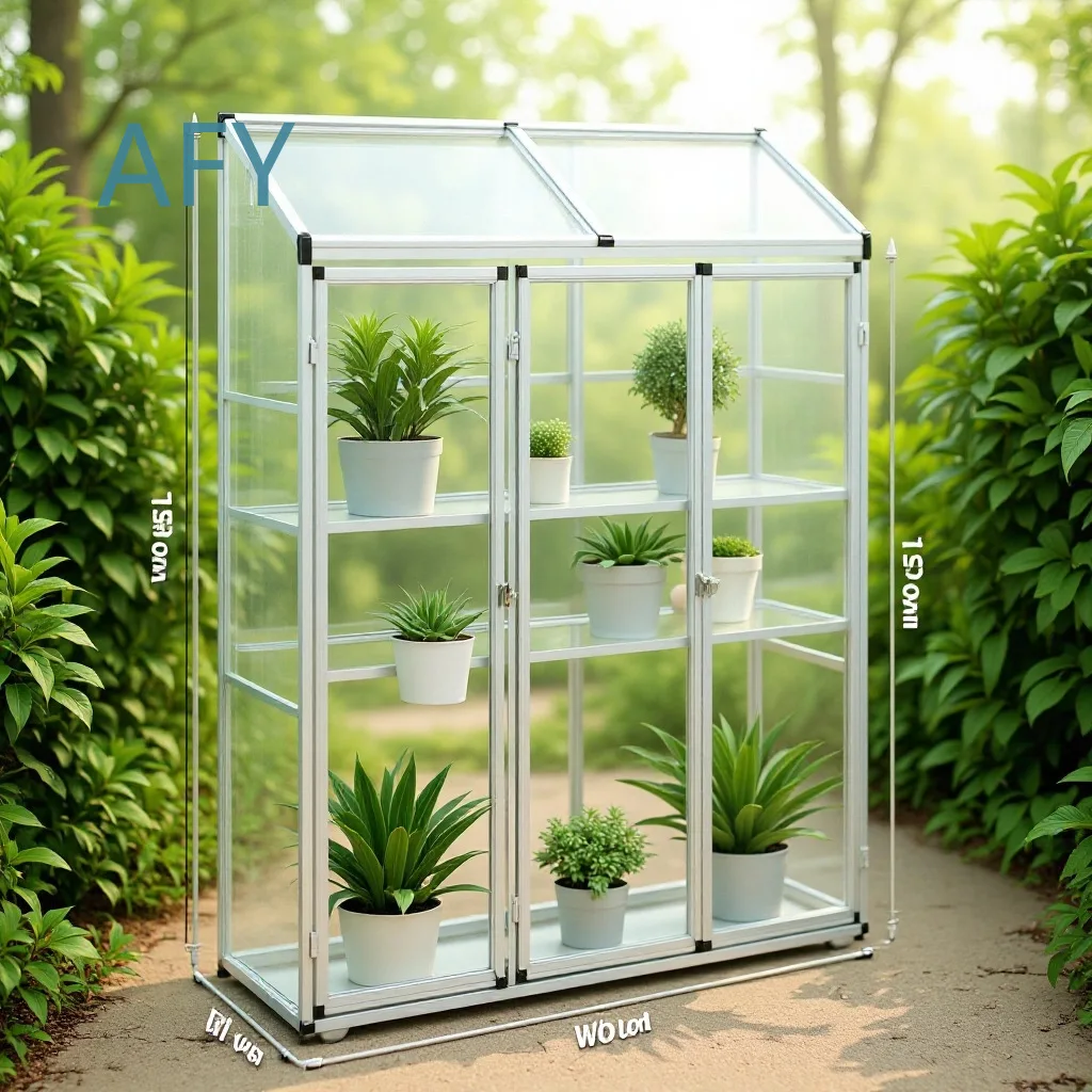 PC Polycarbonate Greenhouse for Outdoor Patio Garden Wall Mounted Plant House Insulated Warm Greenhouse for Home Indoor