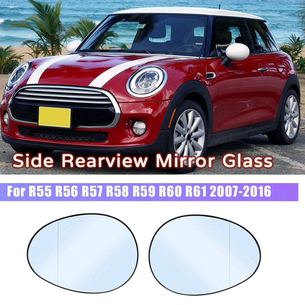 Heated Side Rearview Mirror Glass Lens Replacement for MK2 Mini R55 S JCW Clubman 2008 2014 Exterior Accessory