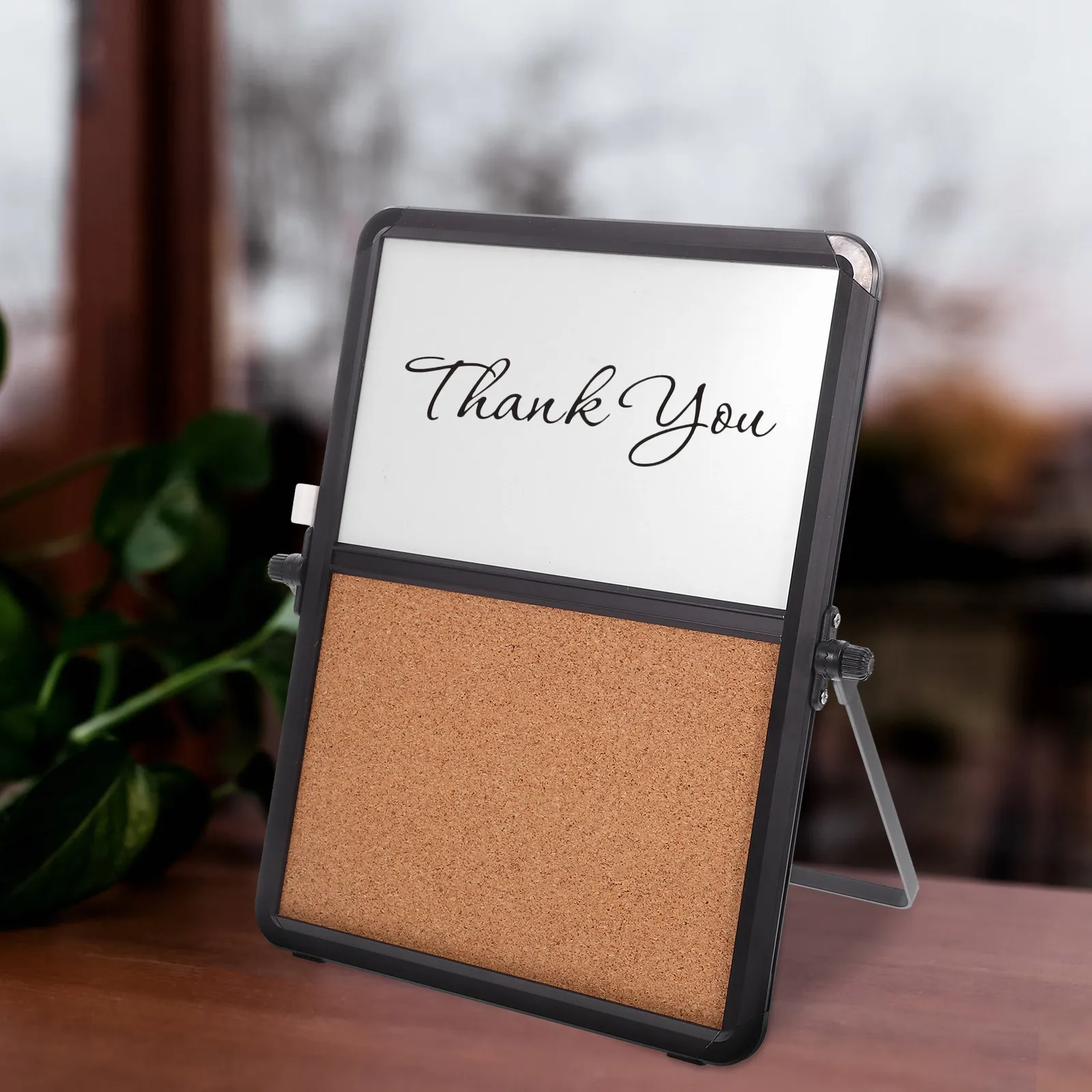 Lightweight Whiteboard Cork Desktop Bulletin Board Sturdy Memo Message Notice Board for Office Home Desk Push Desktop Decor