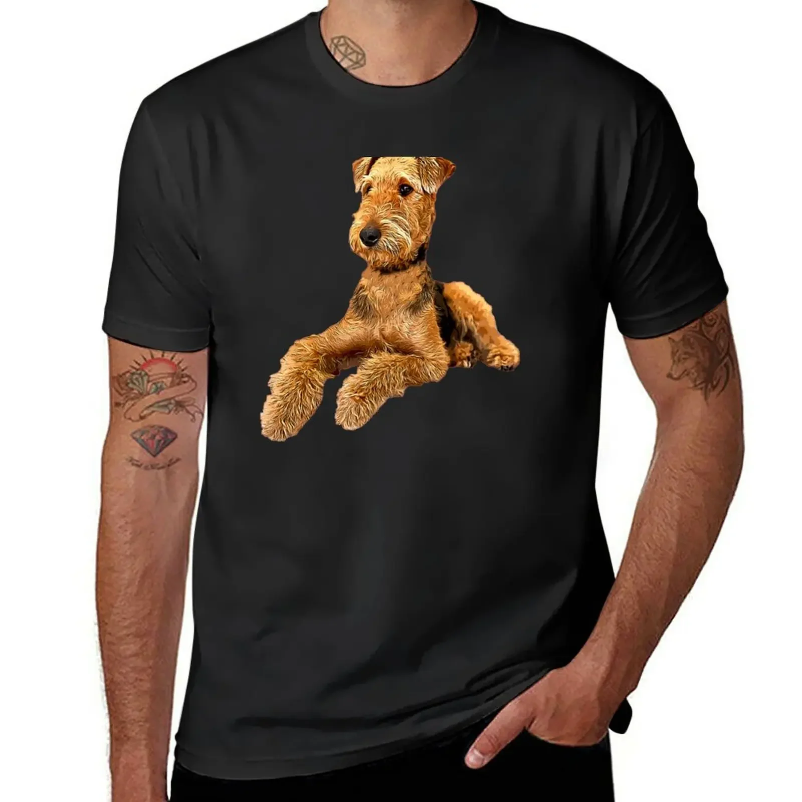 

New Airedale Terrier Beautiful Dog T-Shirt sweat shirts t shirt man cute clothes black t shirt T-shirt men