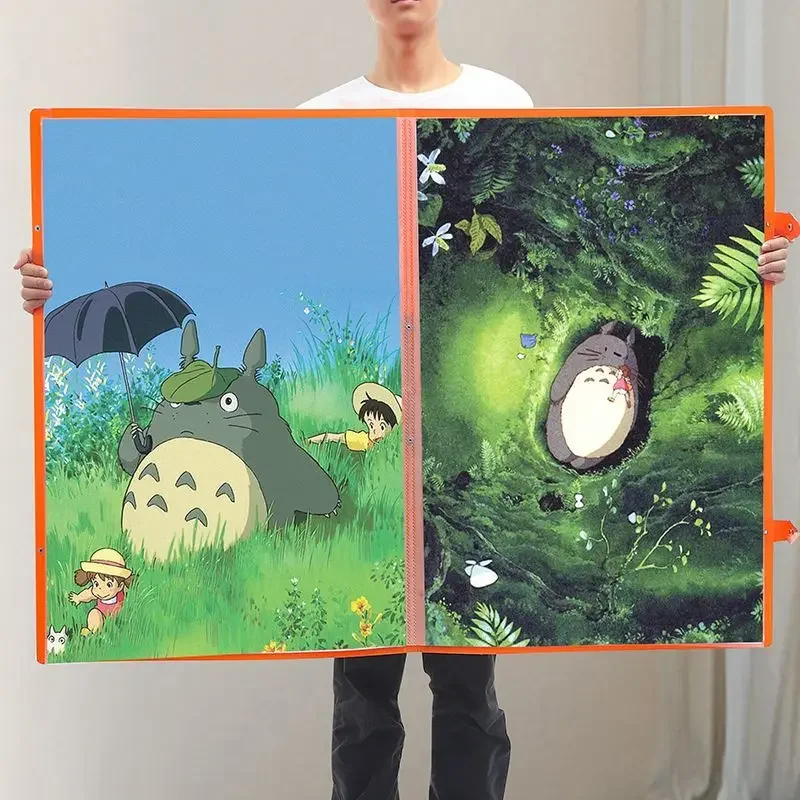 Portable Double Buckle A1 Poster Book Folder Data Book 2K Engineering Drawings Storage Folder Half Open Art Portfolio