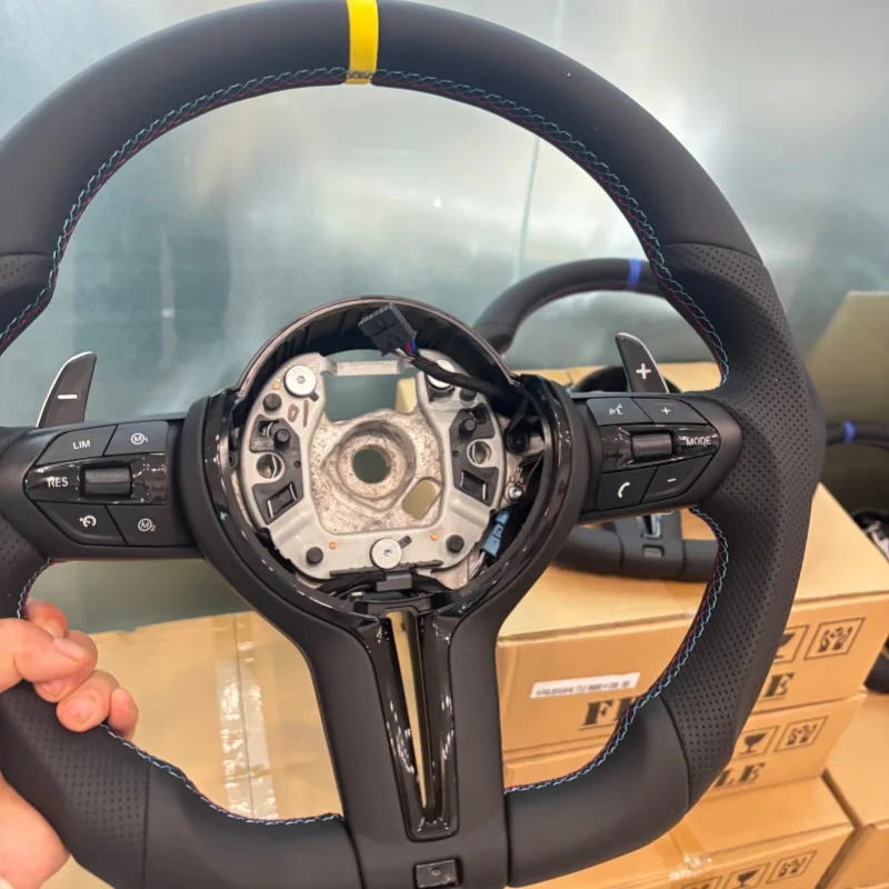 Car Steering Wheel Leather For BMW F07 F10 F11 F12 F20 F21 F22 F25 F26 F30 F31 F32 M3 F80 Steering Wheel Car Accessories