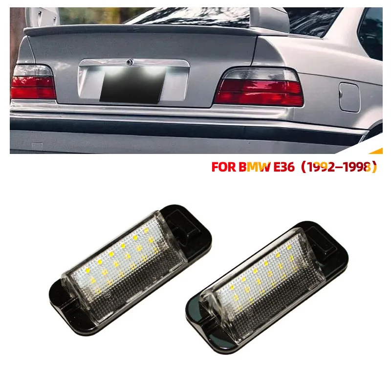 2Pcs/Lot Led Number Plate For BMW Number License Plate Light Lamp white For BMW E36 18i 318is 318ti 325i M3 1992-1998