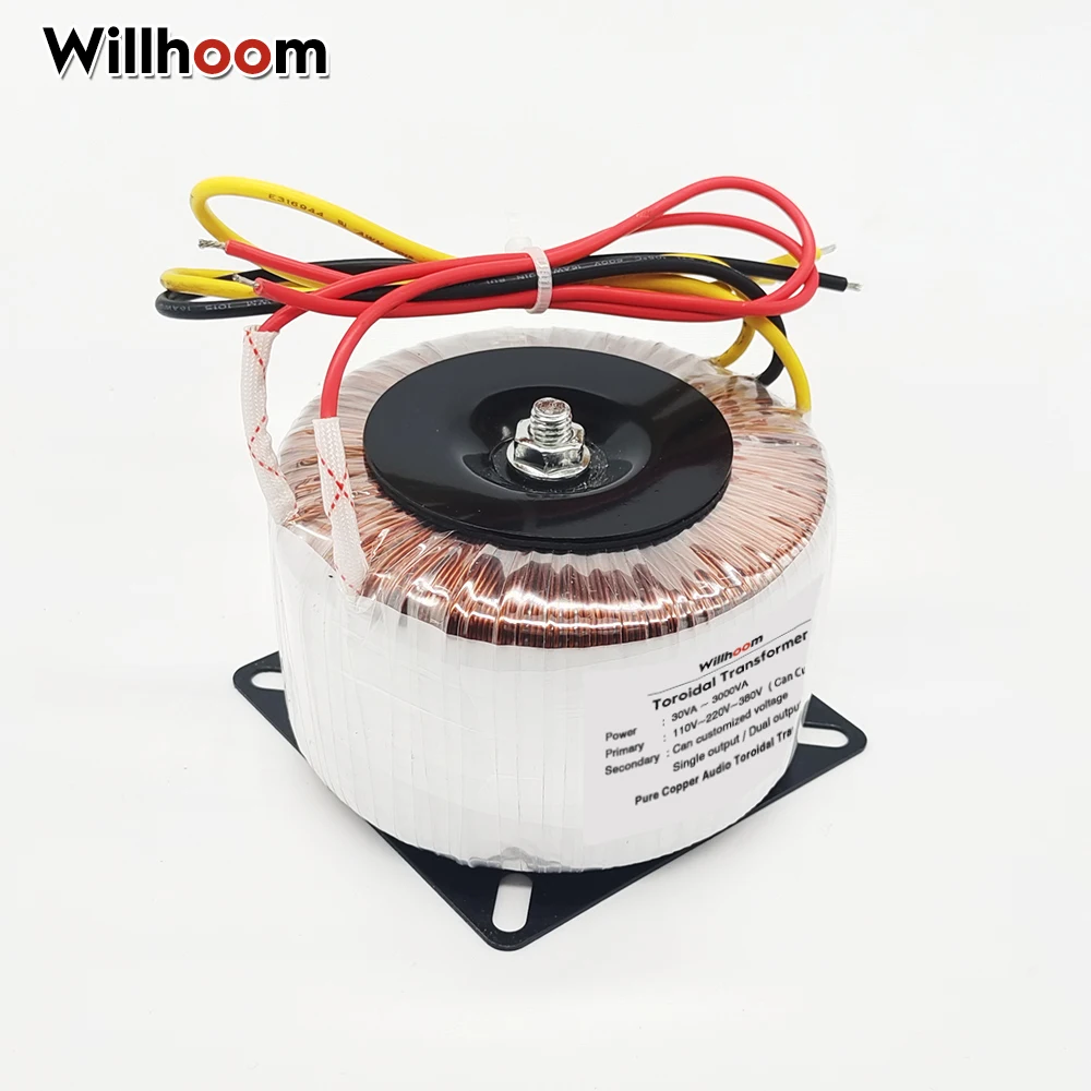 250W Toroidal Transformer Dual Output 9V-0-9V /12V 15V 18VPure Copper Wire Audio Amplifier Transformer Input 220V 110V Ring Core