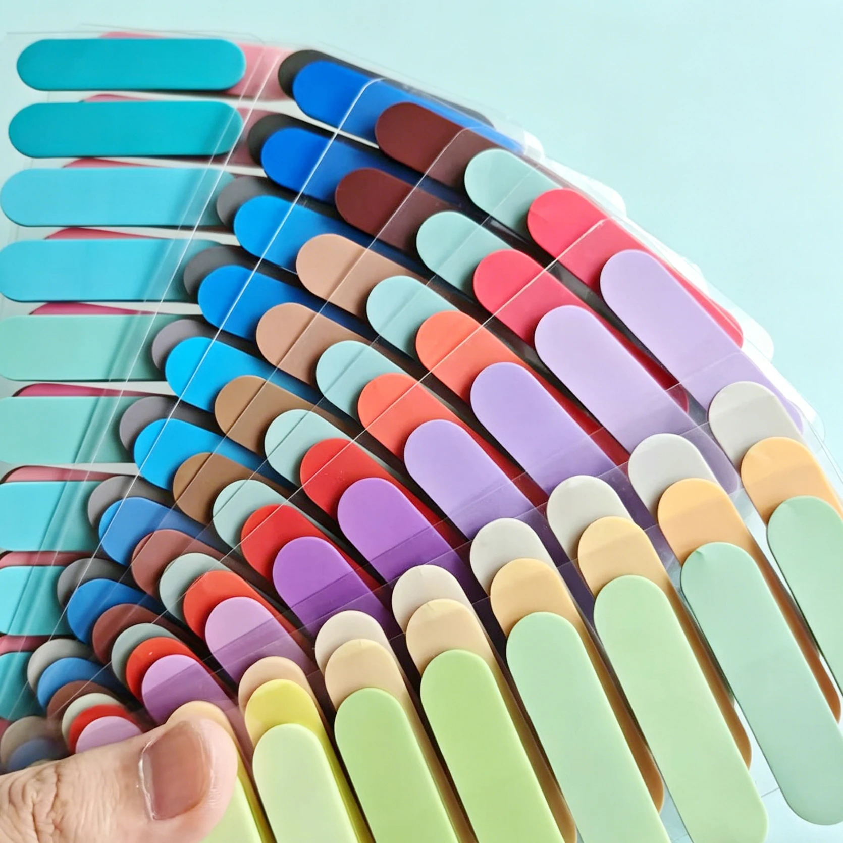Pastel Gradient Rounded Index Tabs, Clear Self-Adhesive Page Markers, Aesthetic Sticky Notes for Reading,Study&File Organization