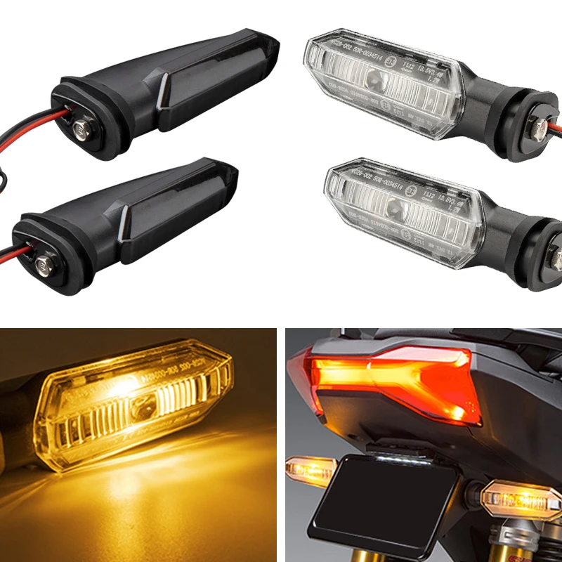 Motorcycle LED Turn Signal Light For HONDA CB500X CB500F CBR 600RR 650F CB650F CRF250L CRF300L NC 700 8MM Moto Indicator Lamp