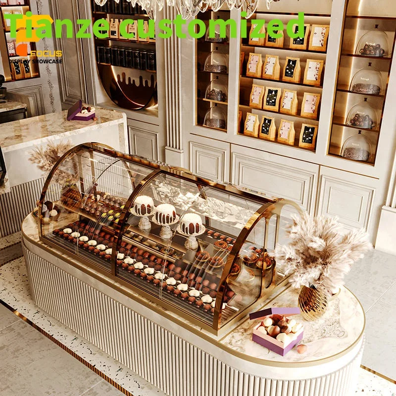 Customized-Desserts Sweets Food Custom Showcase Chocolate Shop Interior Design Chocolate Showcase