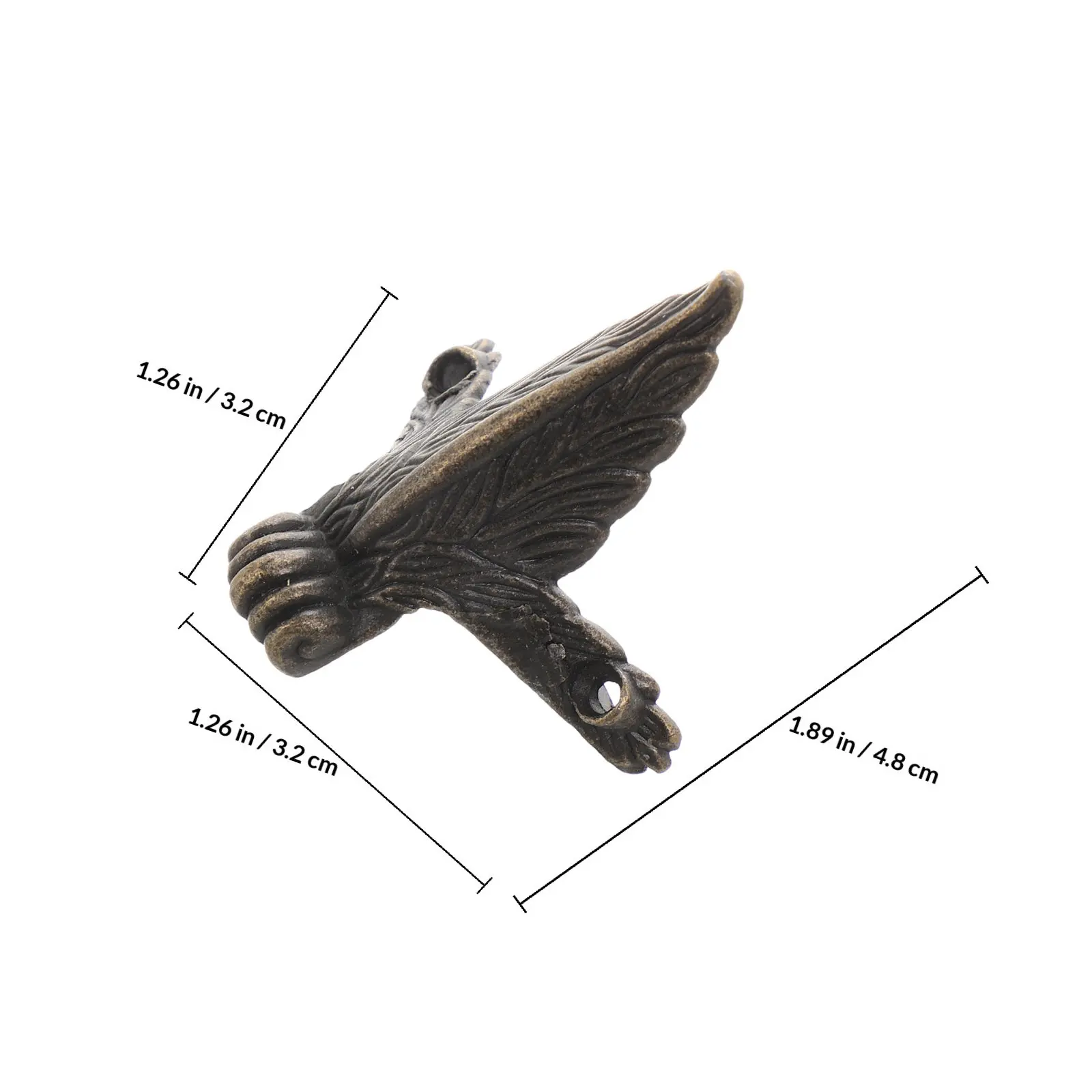 4Set Vintage Zinc Alloy Cabinet Feet Decorative Metal Legs for Jewelry Support Replacement Sofa Legs Easy Install