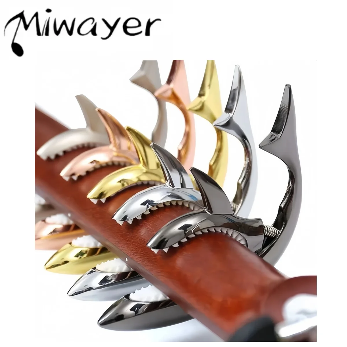 Miwayer Shark Guitar Capo, 5 Colors Available, High Quality Zinc Alloy Quick Change Clamp for Acoustic/Electric/Bass Guitar