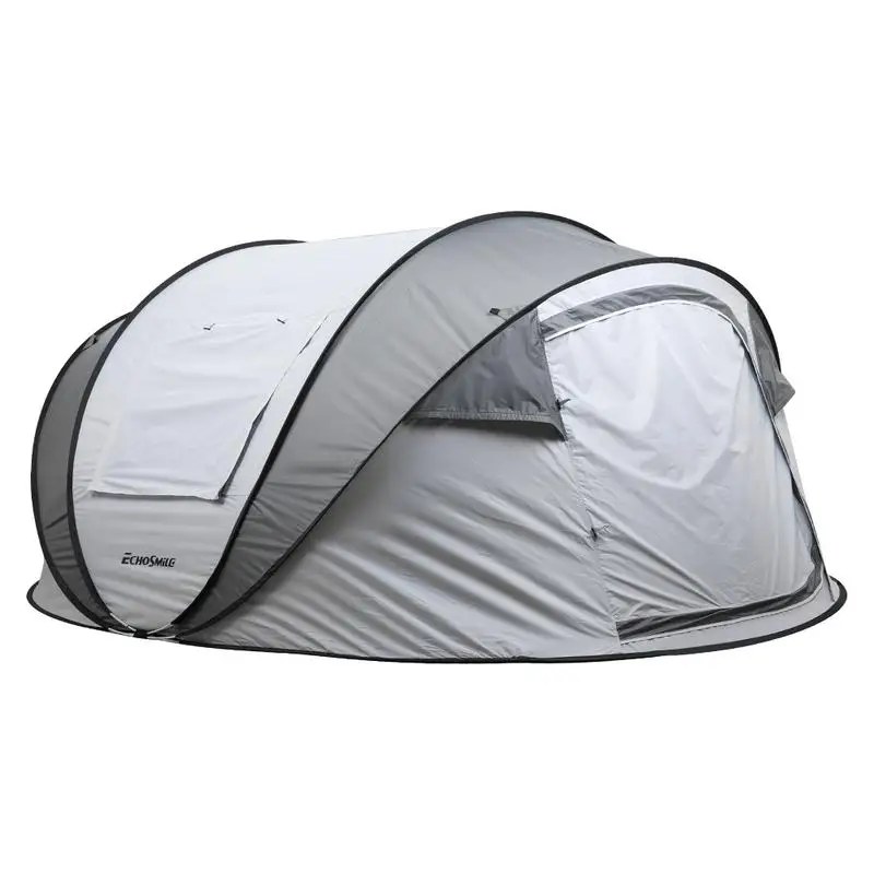 

4-6 Person White Gray Pop-Up Boat Tent for Camping and Outdoor Activities