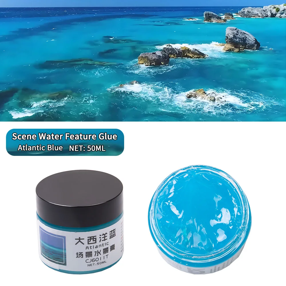 Diy Waterscape Paste Rivers/Oceans/Lakes/Static Simulated Water Effect Cream Scene Model Making Materials for Diorama 50ml