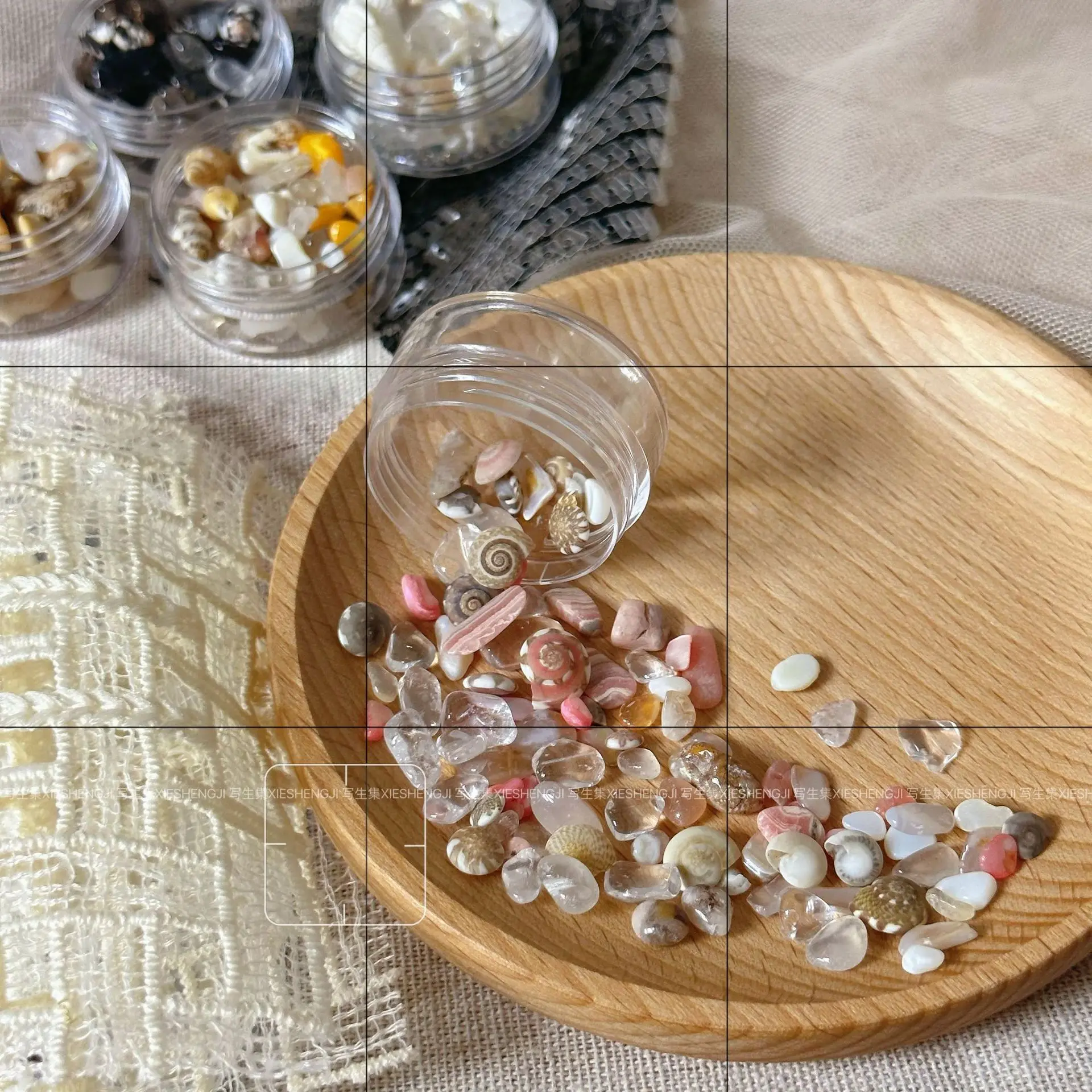 해변 휴가 스타일 천연 조가비 껍질 네일 아트 쥬얼리 자갈 껍질 네일 아트 재료