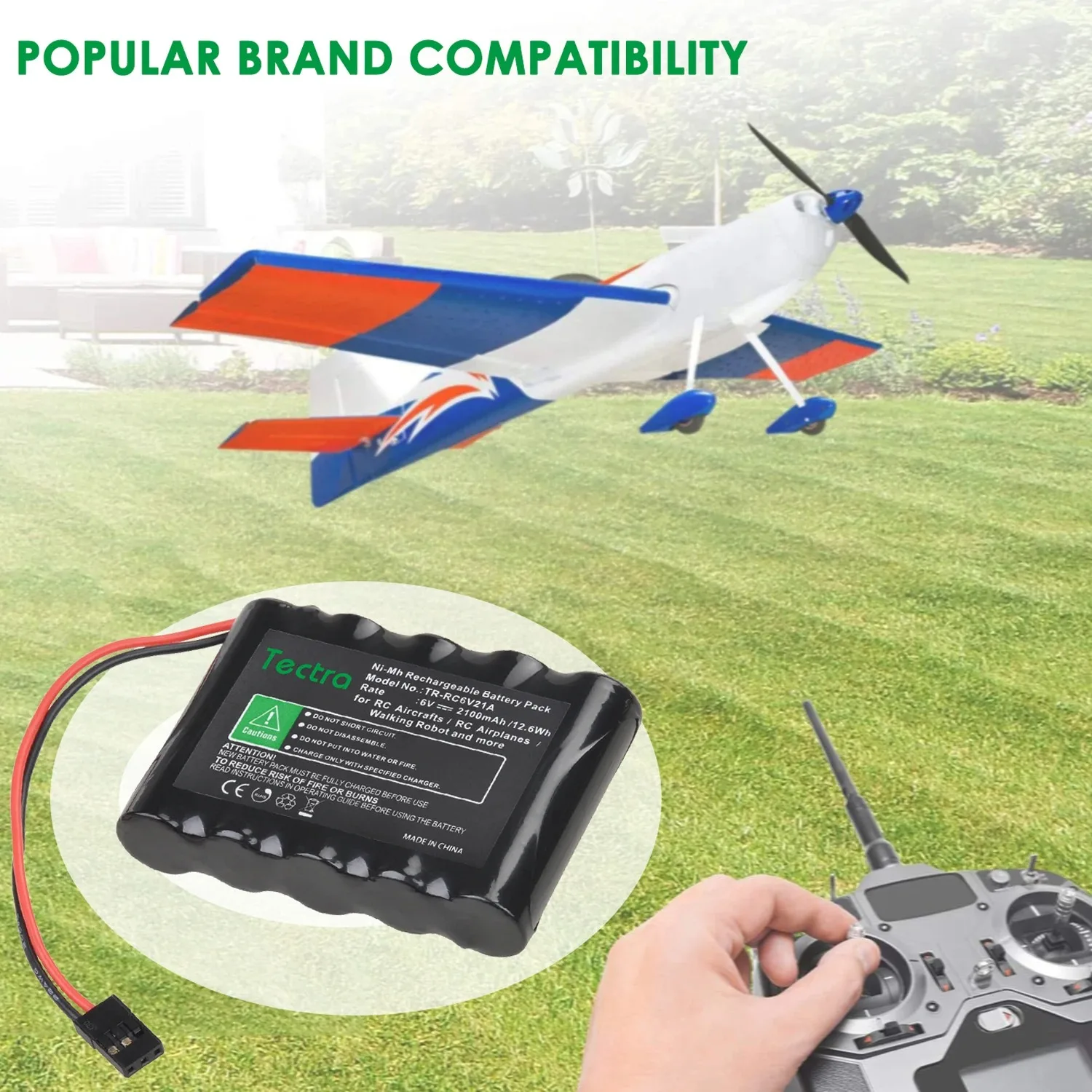 Radio Control Ni-MH Battery Pack for RC Airplanes/RC Aircrafts,Walking Robot,Rechargeable Batteries with Hitec Connectors