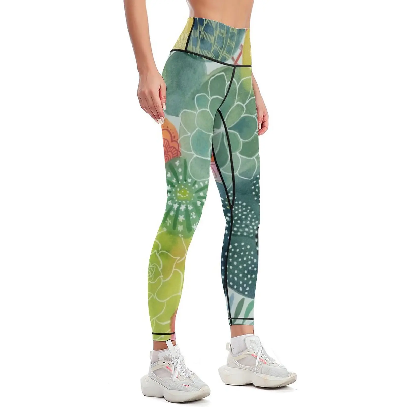 Succulent Circles Leggings active wear Sports pants woman flared Womens Leggings