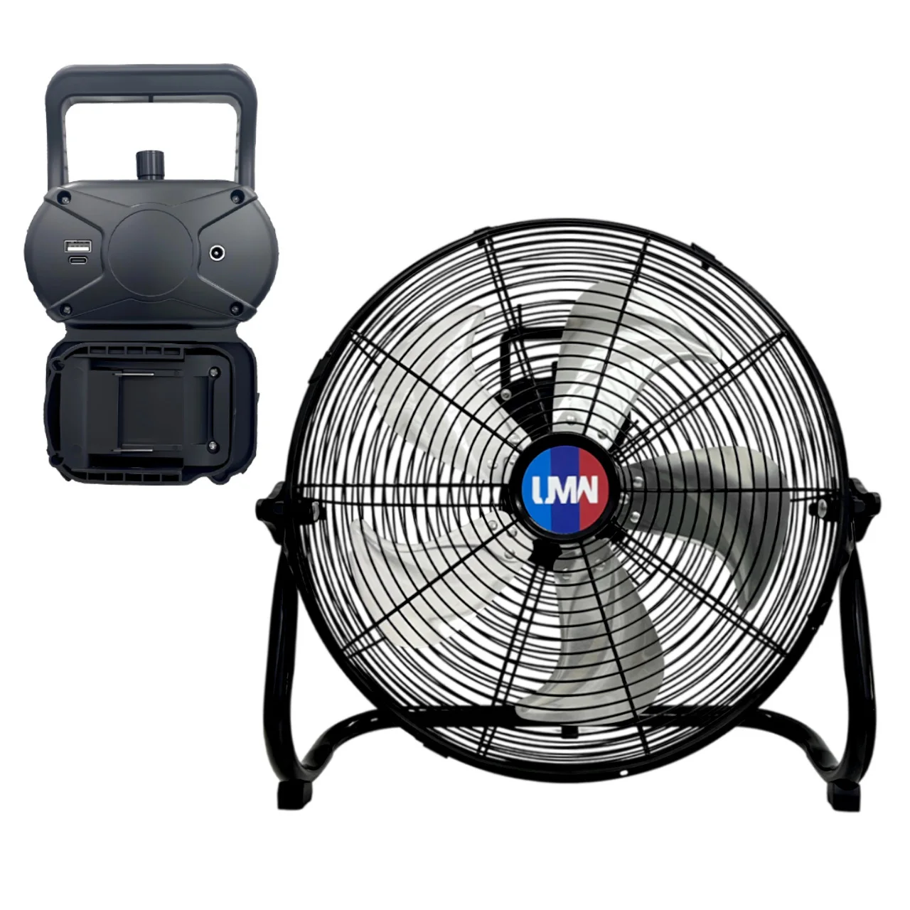 16 Inch Industrial Floor Fan Portable Degree Manual Pivoting Regulation HighVelocity Heavy Duty Metal Industrial Floor Fan