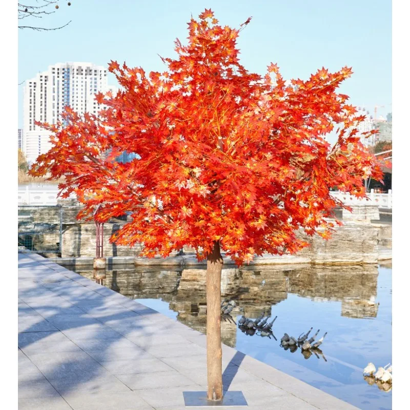 

Simulation of red maple maple tree indoor and outdoor decoration fake tree square exhibition hall park hotel scene layout
