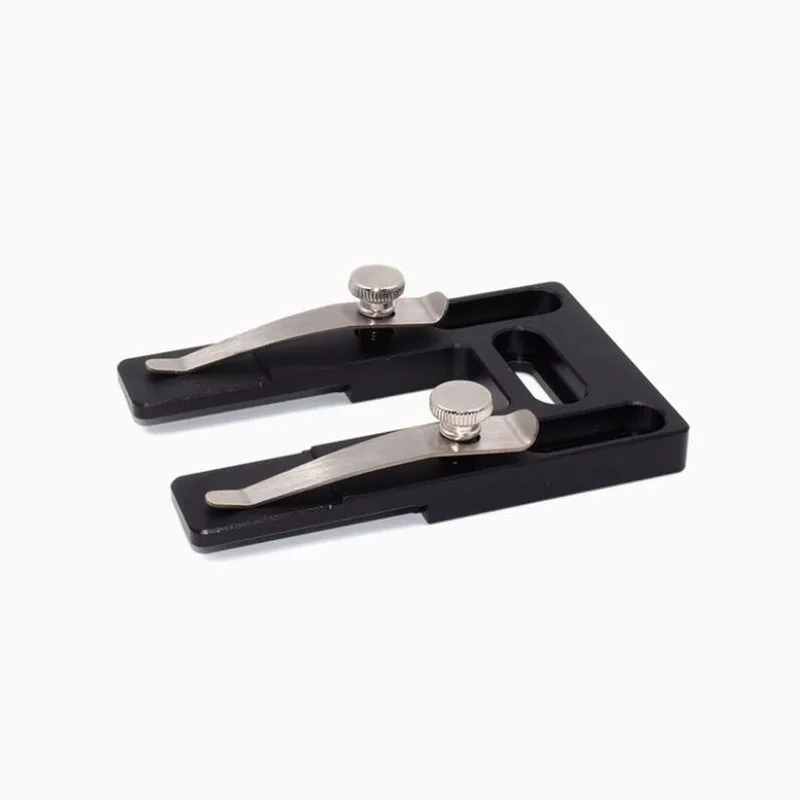 

Spring loaded aluminum alloy with mounting holes for translation stage (100x65mm) - Microscope slide stand