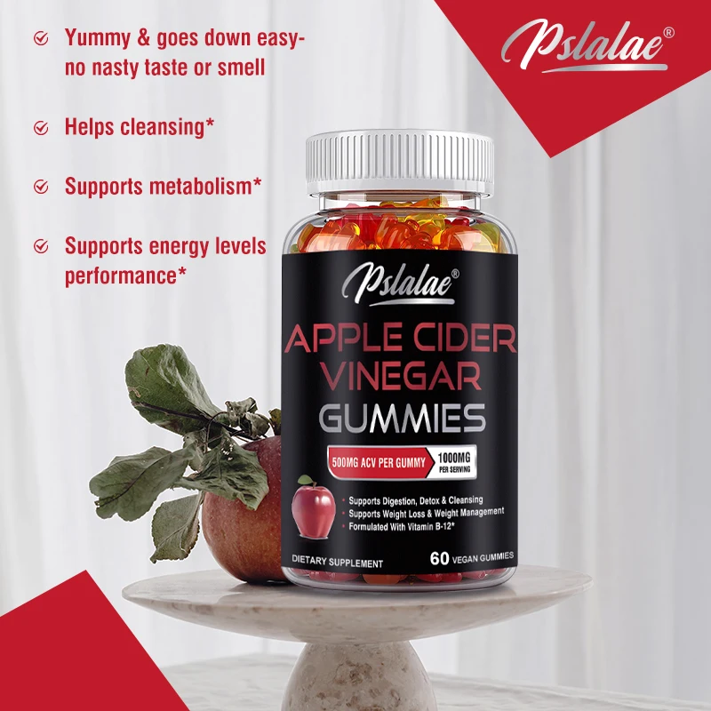 Apple Cider Vinegar Gummies - Helps with Detoxification, Effective Weight Management, and Improved Digestive Health