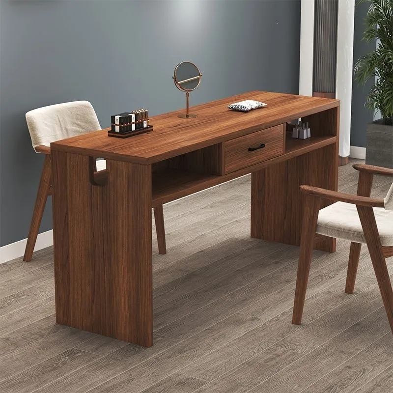 Upgraded thickened retro manicure table, special solid wood manicure table for manicure shop, multi-functional  table