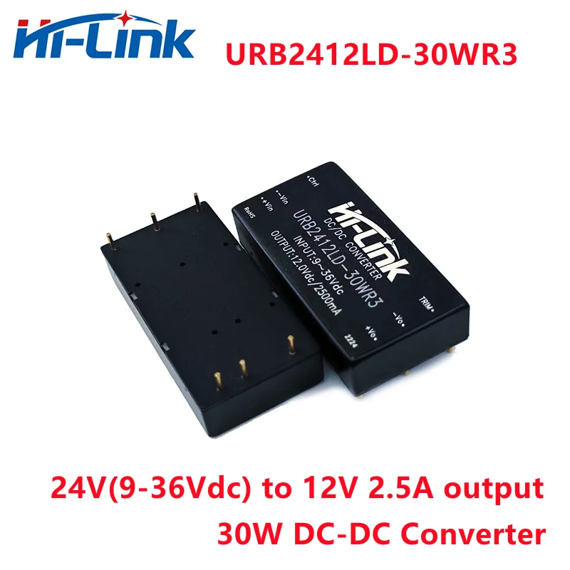 Free Shipping 3pcs/lot Hi-Link Original 30Watt DC DC Isolated Module 5V 12V 15V 24V Output Stepdown Module URB2405/12/24LD-30WR3