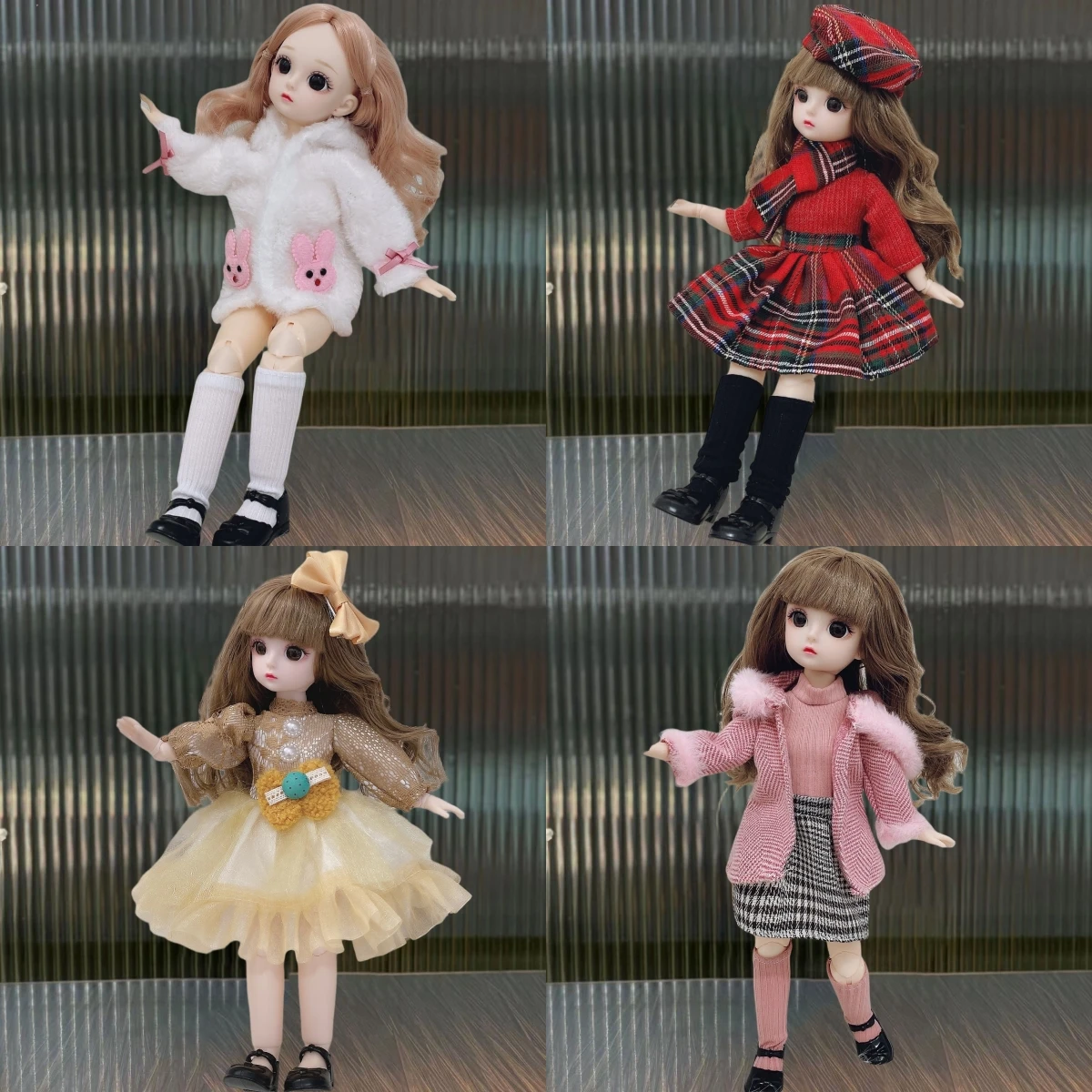 30cm Dress Up Doll 1/6 BJD Doll Clothes Princess Skirt Children's Toy Doll Accessories