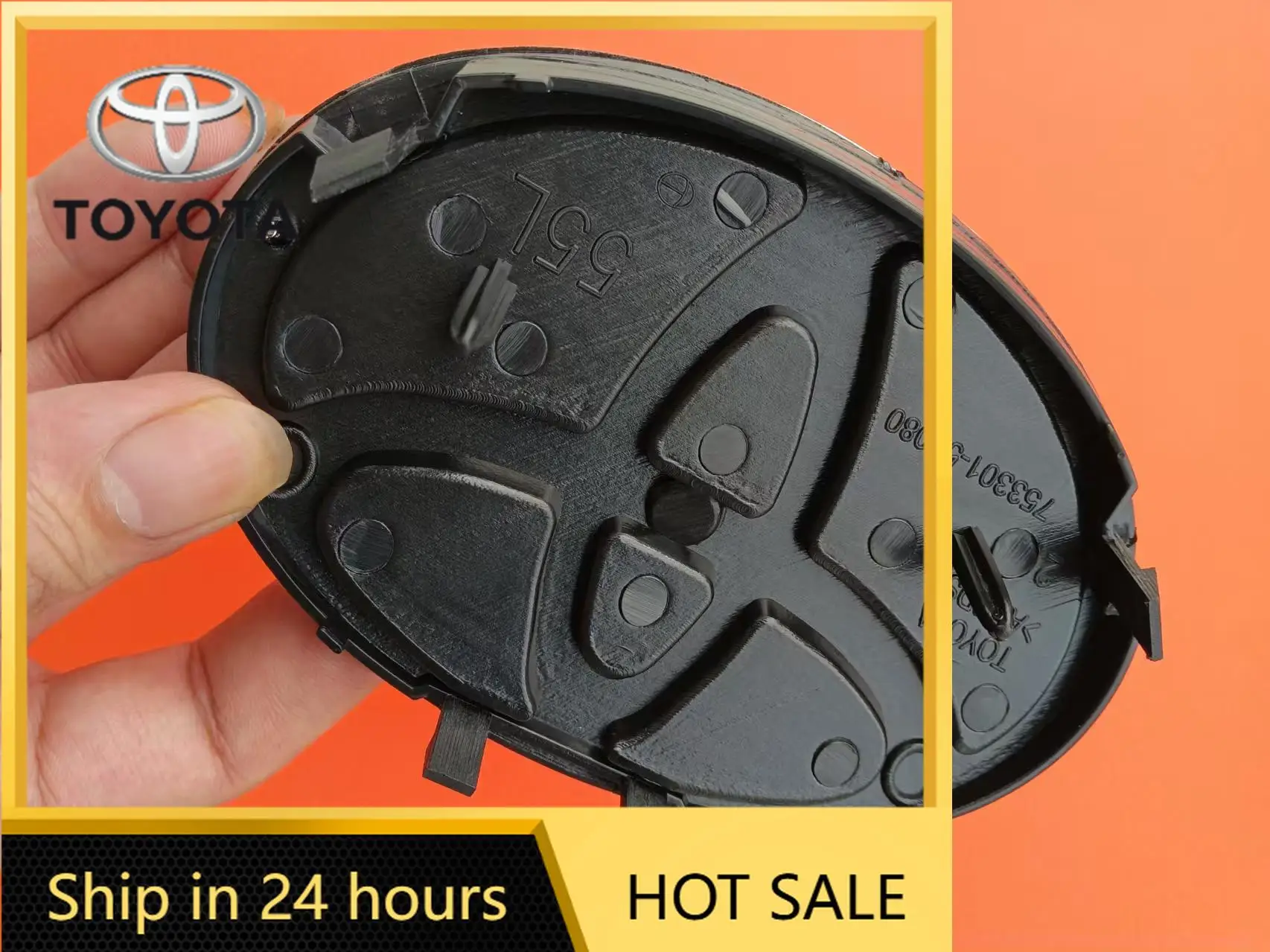 

Наклейки для автомобиля 2026: Горячая новинка! Оригинальная эмблема на решетку радиатора Toyota 130x90 мм, замена для Toyota Yaris 2006-2011, OEM 75301-52080