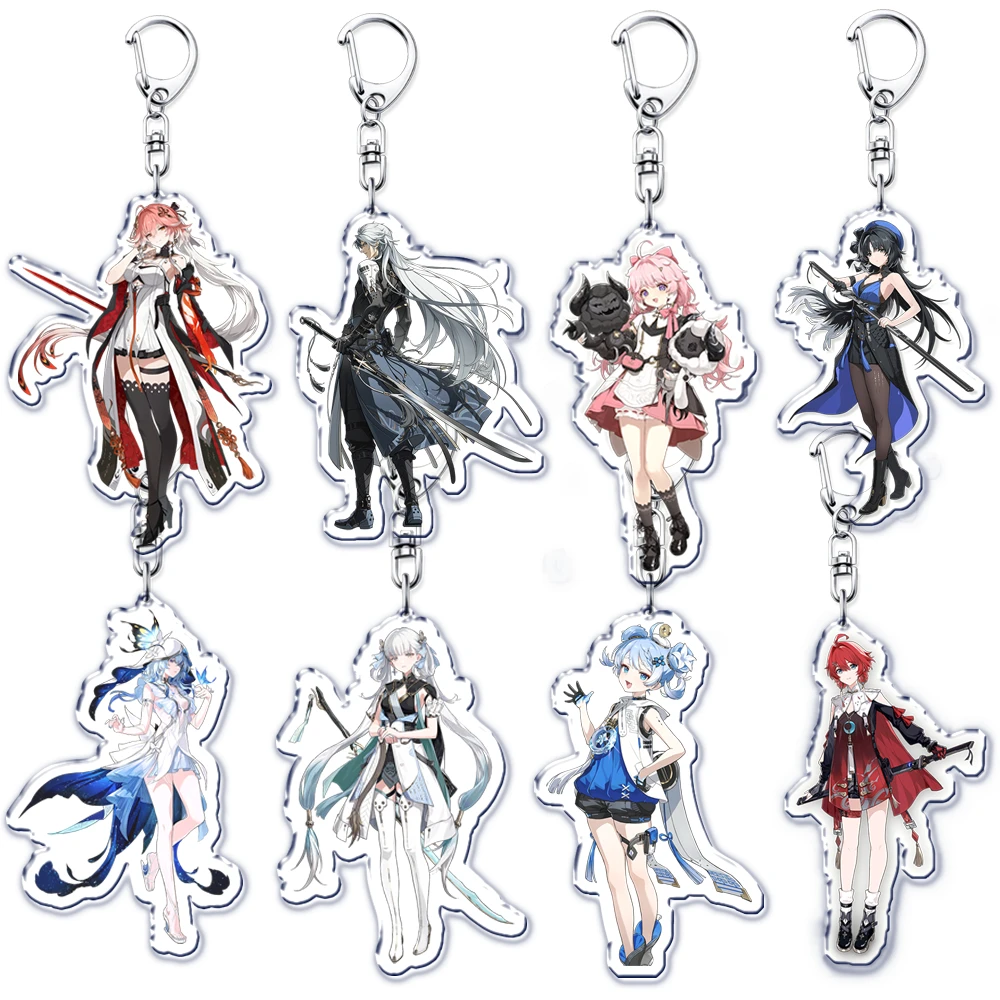 Wuthering Waves Characters Keychains for Accessories Bag Game Ring Keyrings Jewelry Gacha Jiyan Gaming Gamer Friends Fans Gifts