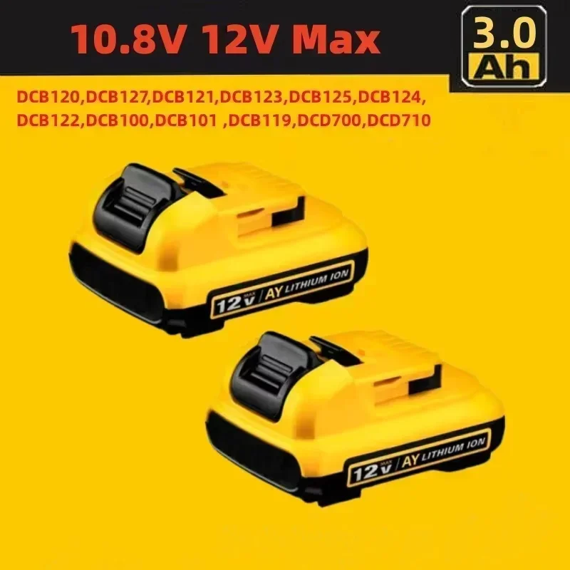 

Replacement for Dewalt DCB120 Lithium-ion Batteries 12V 3Ah Battery DCB123 DCB125 DCB124 DCB122 DCD710 Power Tools Battery