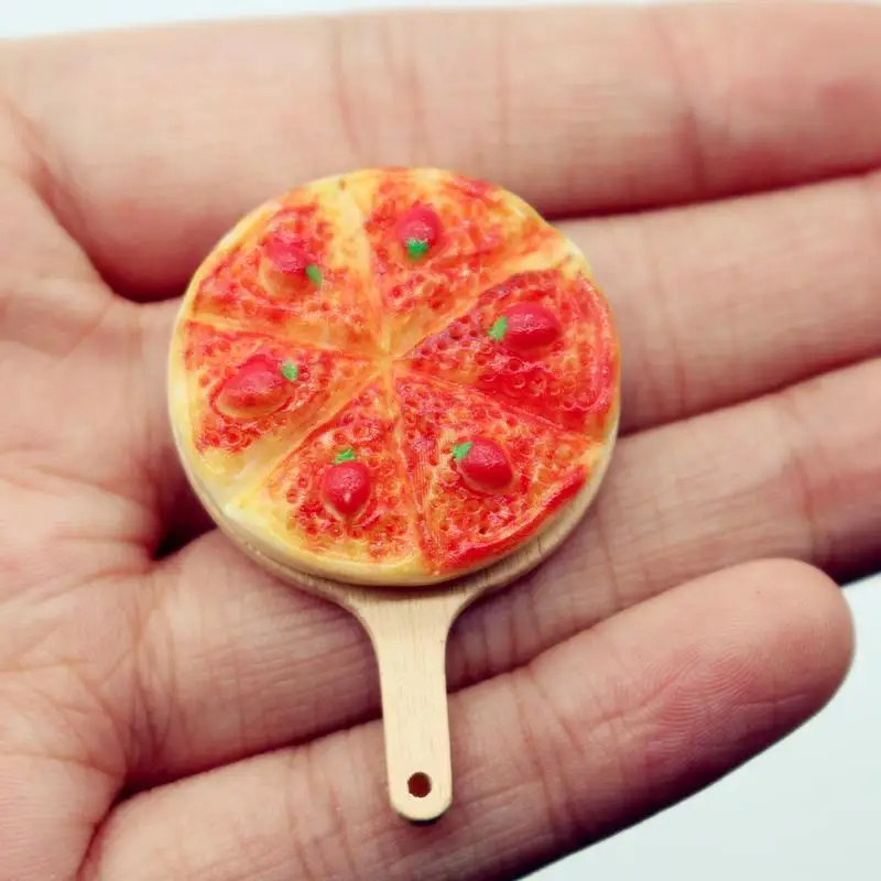 1Set Simulation Pizza Speiseteller Ei Modell Spielzeug Puppenhaus Mini Mixer Küche Dekoration DIY Puppe Haus Miniaturen Zubehör