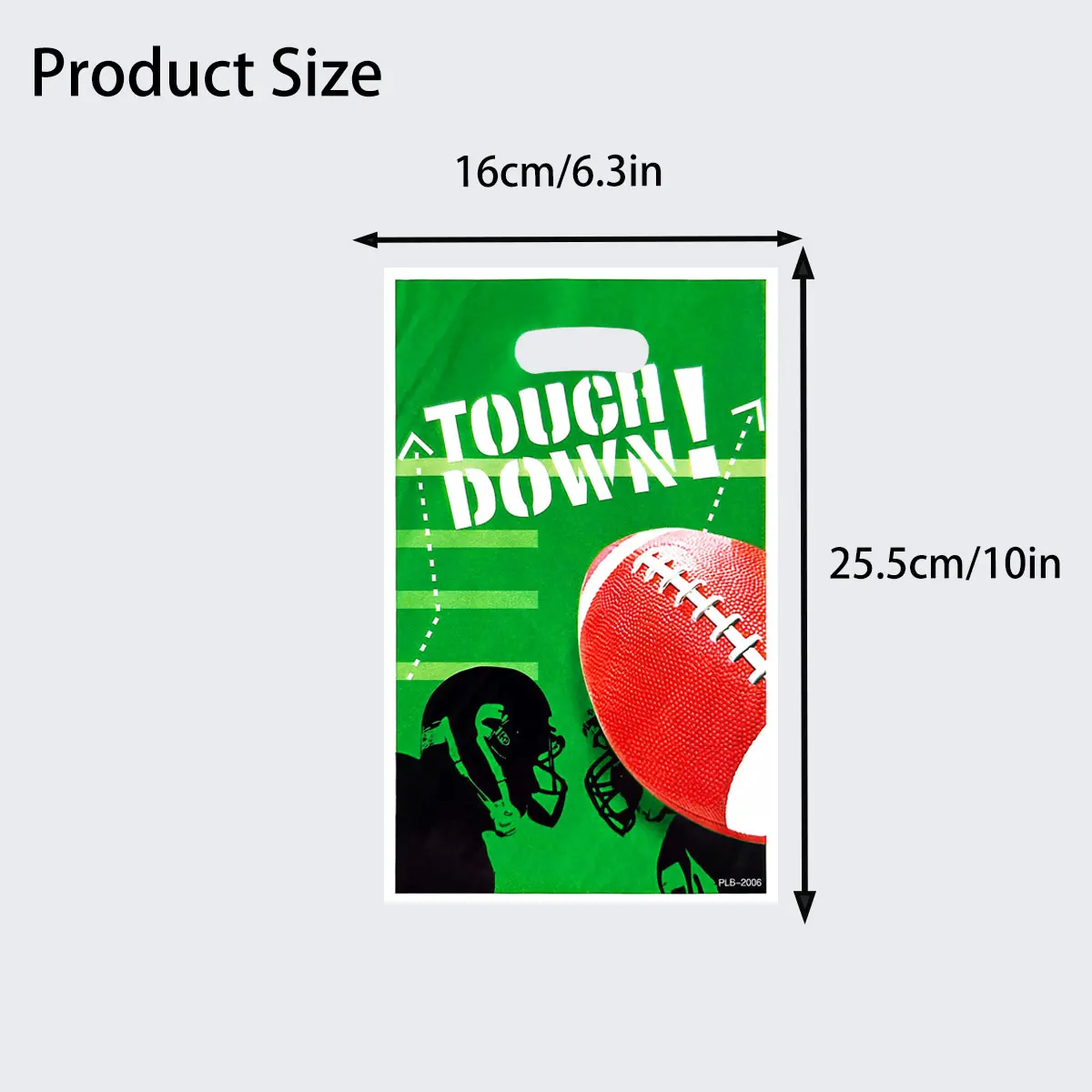 20Pcs/40Pcs Party Gift Bags, Football-Themed Gift Bags, Green, Red and White Footballs, Touch down Letters, Suitable for Birthdays, Festivals, Parties, Events, Party Gift Packaging Bags, Party Small Gift Packaging Bags, Event and Party Supplies - view 2
