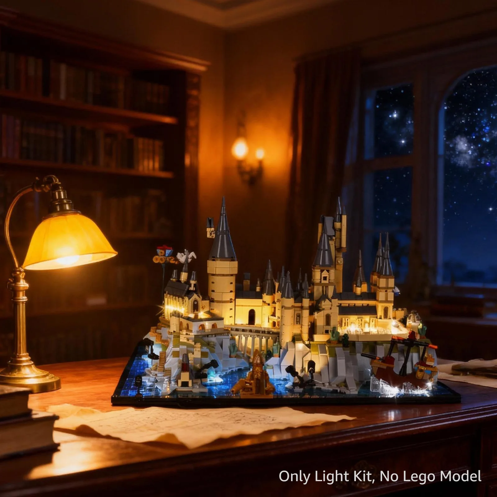Kyglaring Kit de luz LED adecuado para Lego 76419 Harry Potter Hogwarts bloques de construcción lámpara decorativa no incluye Lego Building