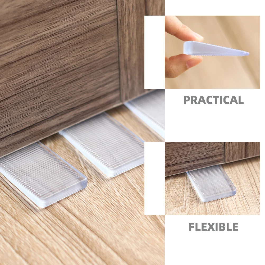 4 ชิ้น Leveler Wedge Cabinet Foot Pads Levelers Pvc เฟอร์นิเจอร์ Shims สําหรับ Leveling